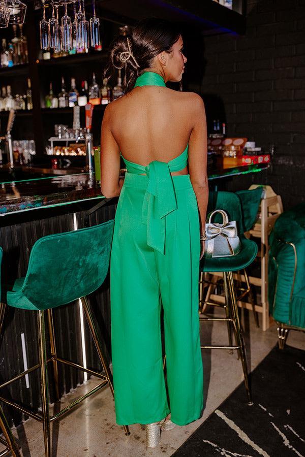 Nearly Famous Wrap Top In Green Product Image