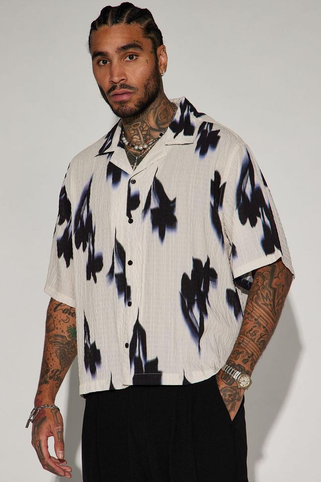 Right Move Button Up Shirt - Cream/combo Product Image