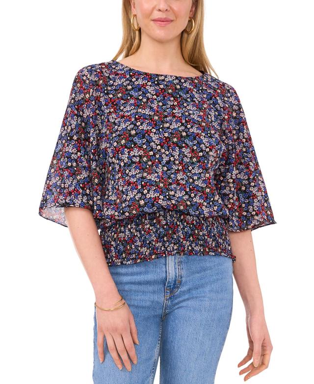 Sam & Jess Womens Smocked-Waist Top Product Image