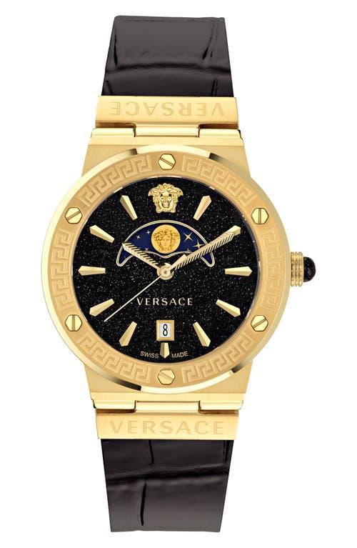 Versace Greca Logo Moonphase Watch, 38mm Product Image