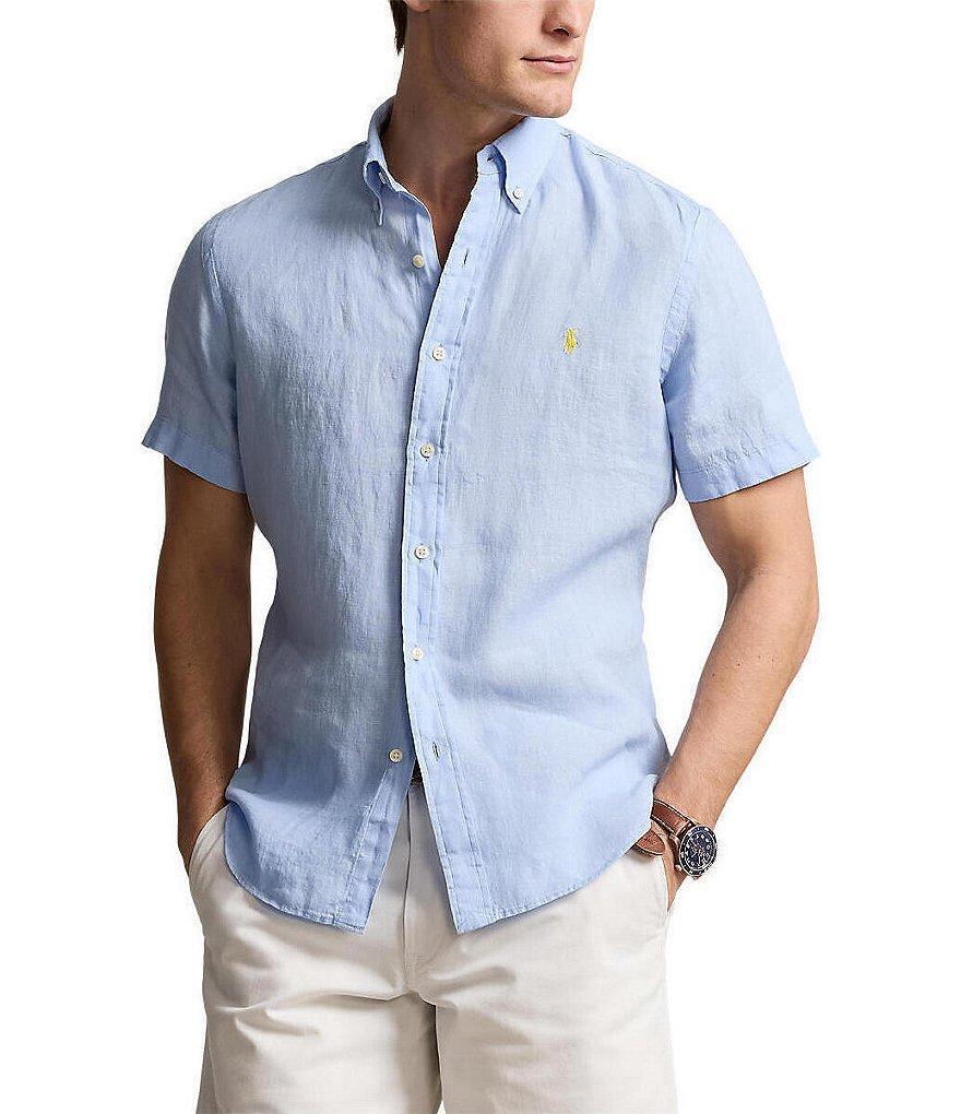 Polo Ralph Lauren Big & Tall Linen Short Sleeve Woven Shirt Product Image