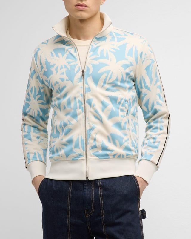 Mens Allover Palm-Print Track Jacket Product Image