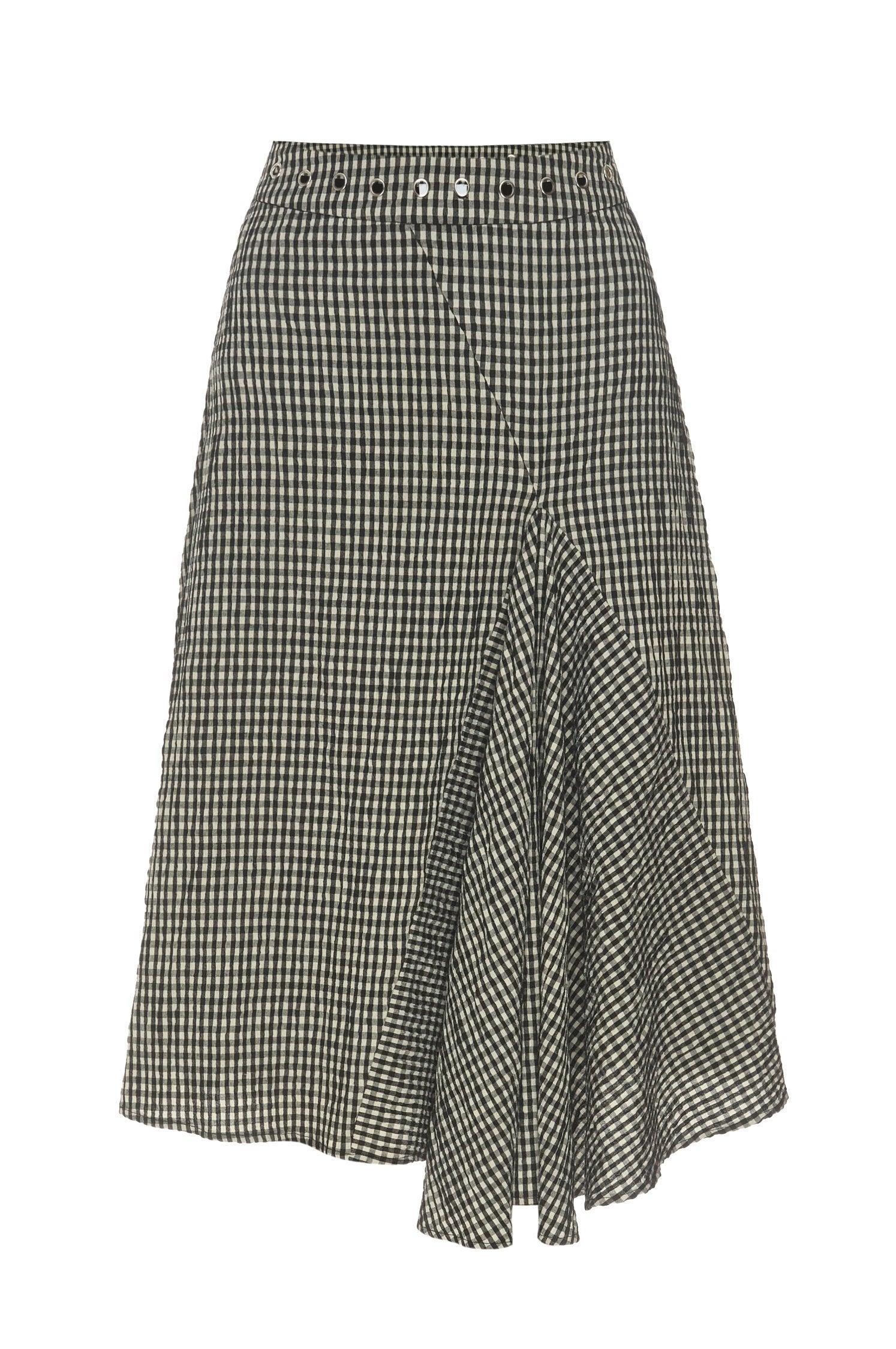 MILA SKIRT - SEERSUCKER CHECK Product Image