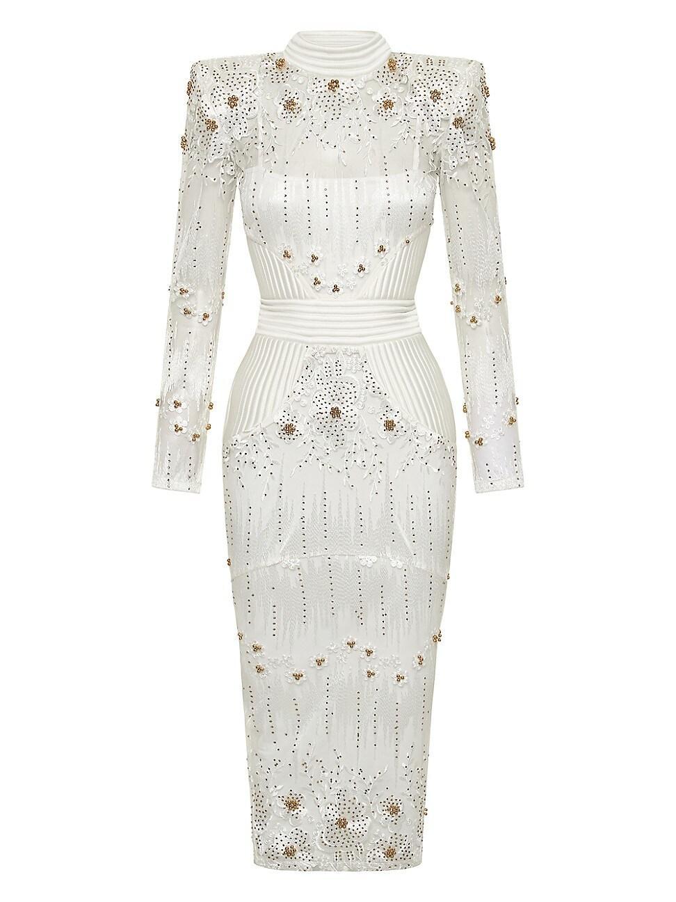 Womens LArtiste Embellished Midi-Dress Product Image