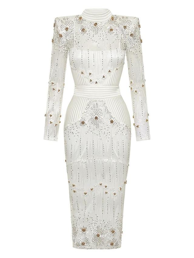 Womens LArtiste Embellished Midi-Dress Product Image