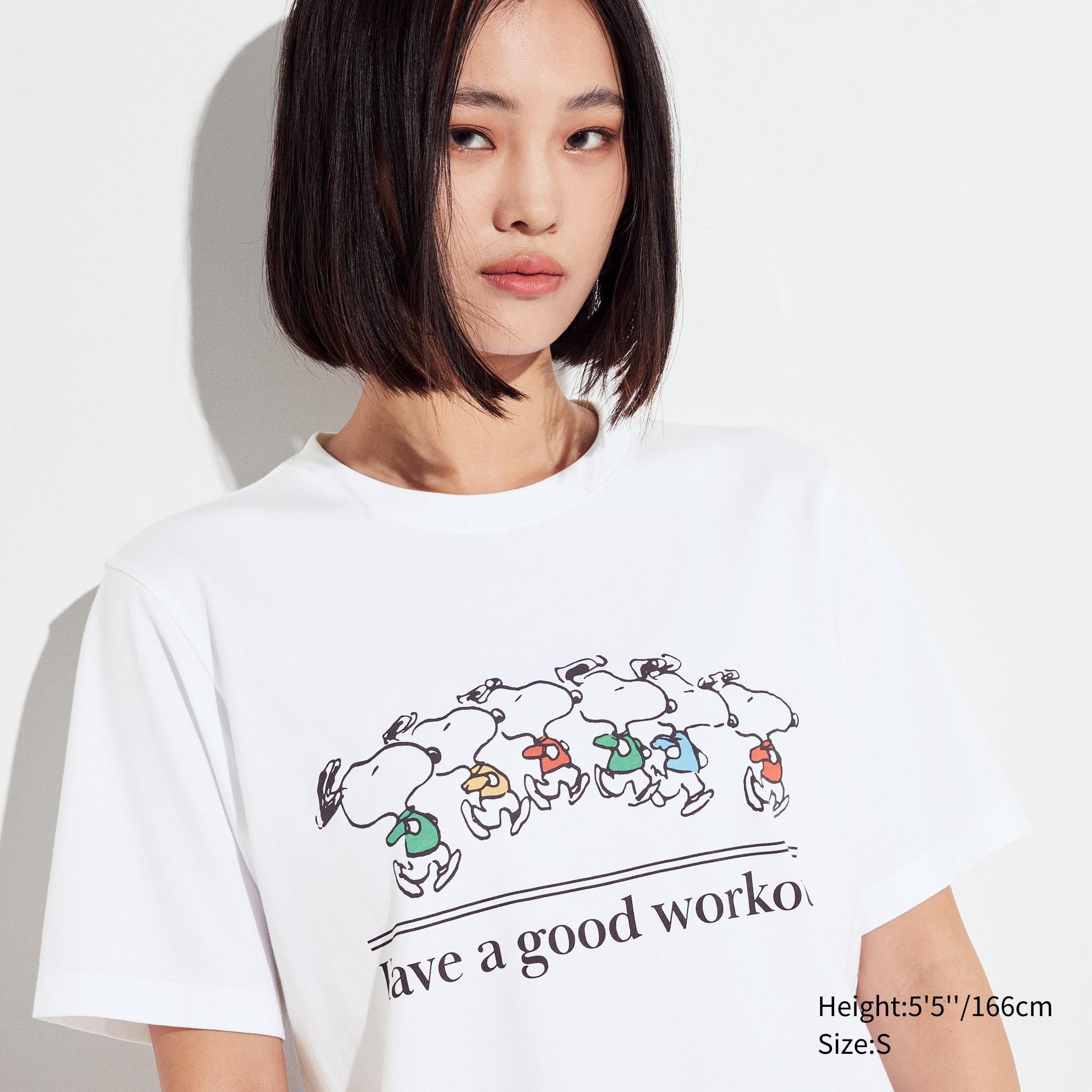 Womens Peanuts Sports Club Ut (Short-Sleeve Graphic T-Shirt) White 2XS UNIQLO US Product Image