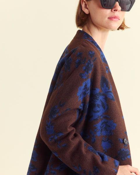 Jacquard Wool Zen Coat -  Product Image