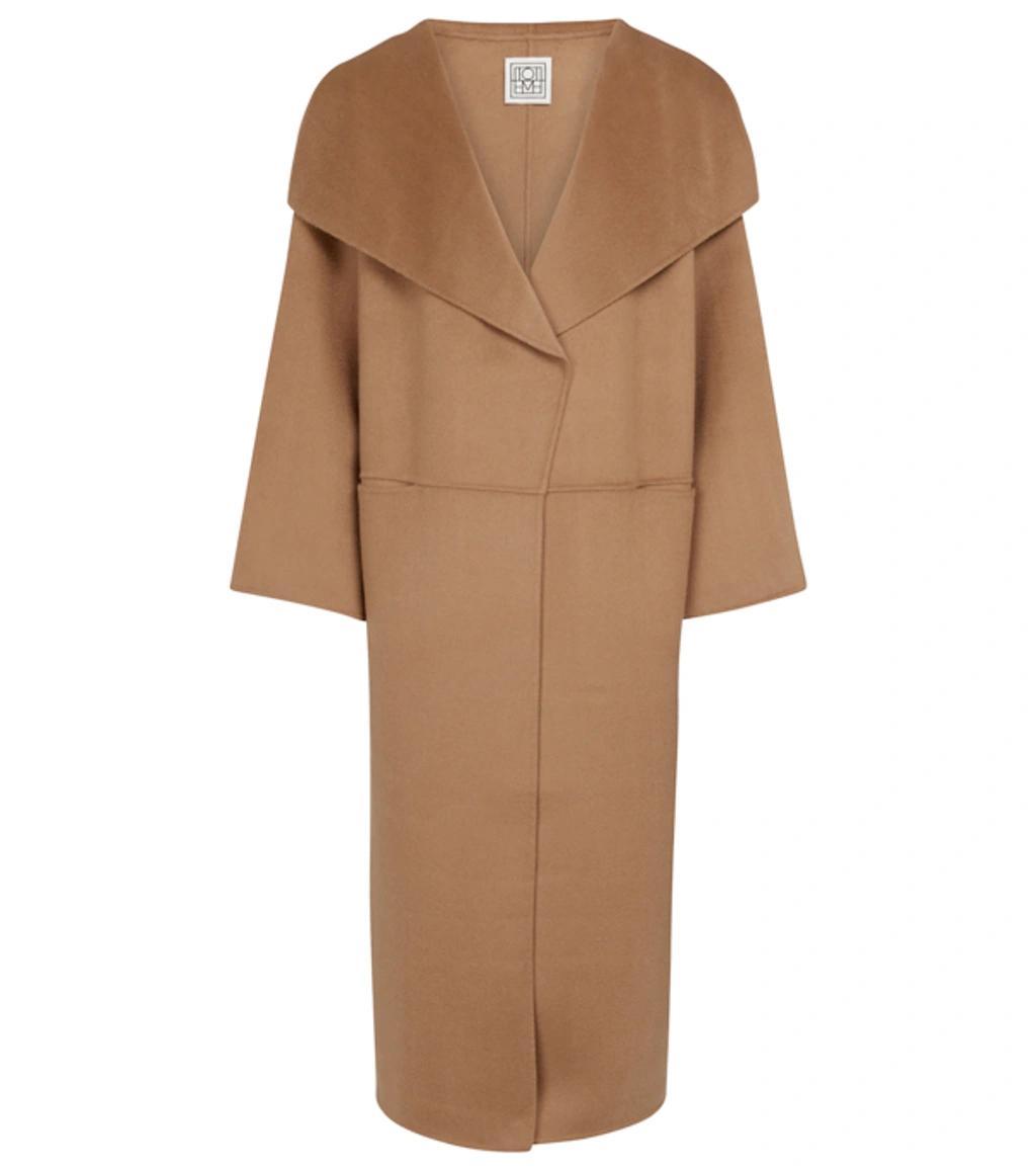 Signature Wool Cashmere Coat In Brown Product Image