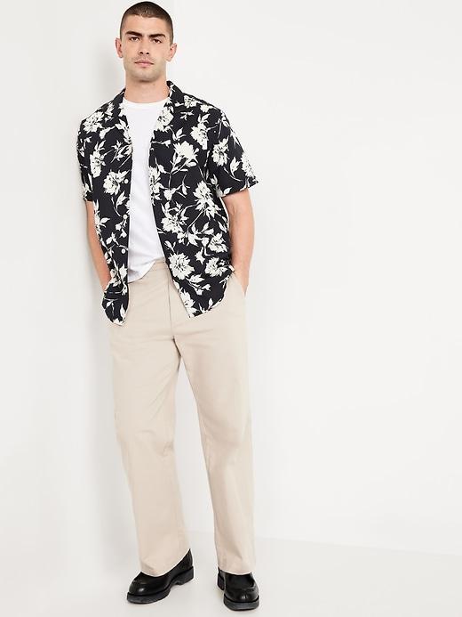 Short-Sleeve Floral Camp Shirt Product Image