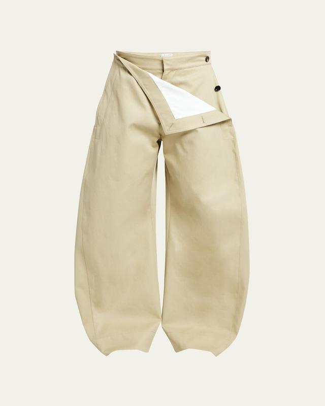 Mens Wide-Leg Pants with Sailor Flap Product Image