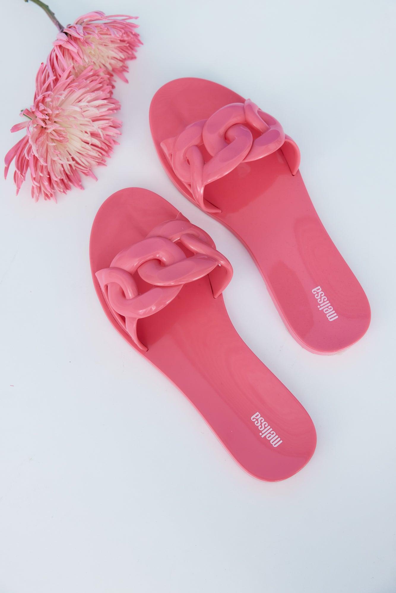 MELISSA Jelly Chain Slides Pink Product Image