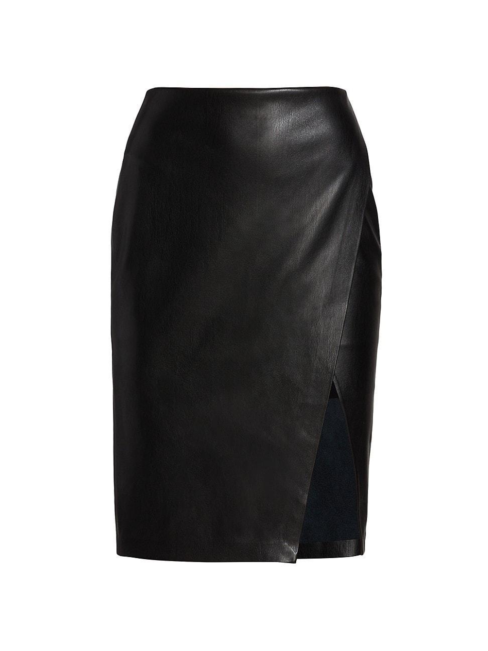 Alice + Olivia Siobhan Faux Leather Skirt Product Image