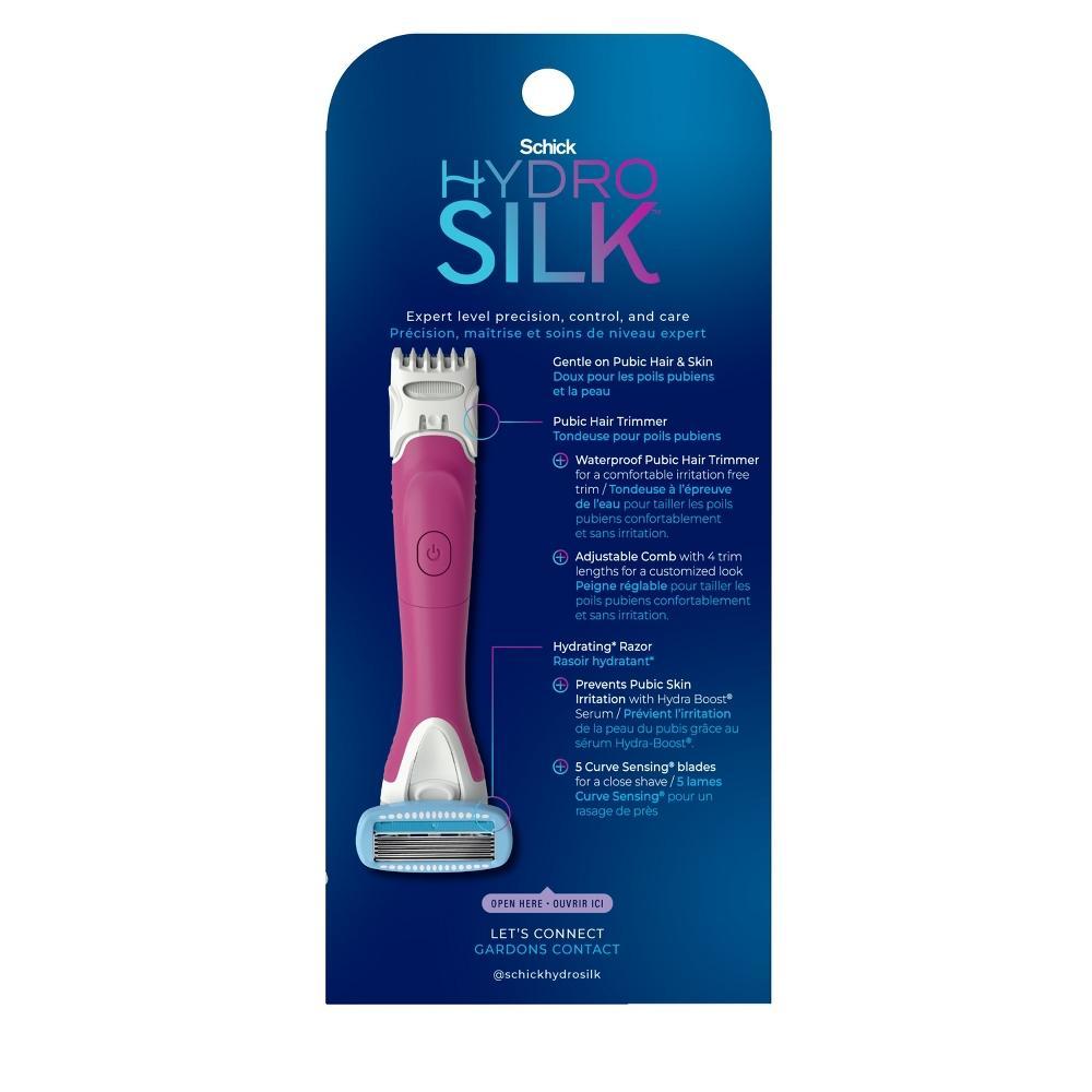 Schick Hydro Silk TrimStyle Women's Razor with Bikini Trimmer - 1 Razor Handle & 1 Refill Product Image