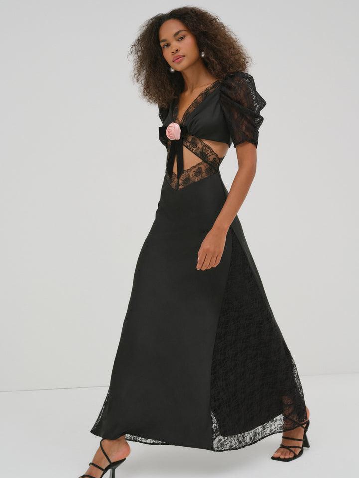 Corinne Maxi Dress — Black Product Image