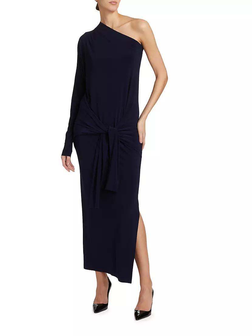 One-Shoulder Draped Maxi Dress Product Image