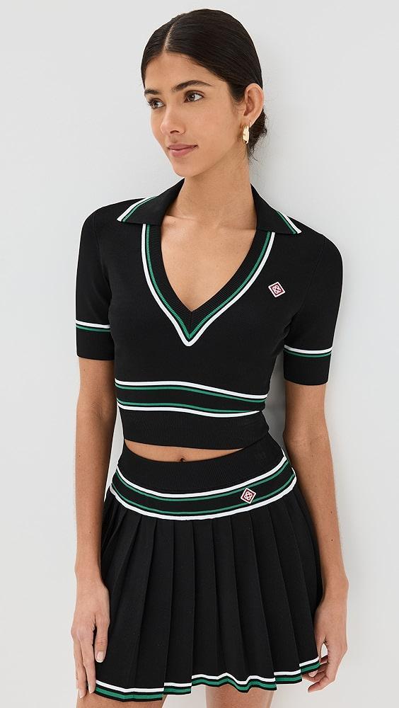 Casablanca Cropped Polo Shirt | Shopbop Product Image