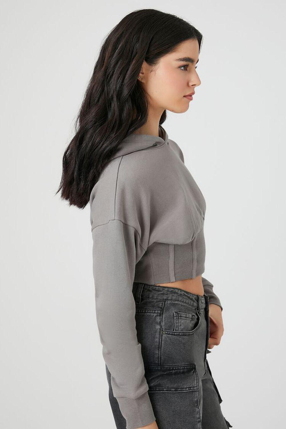 Cropped Bustier Hoodie | Forever 21 Product Image