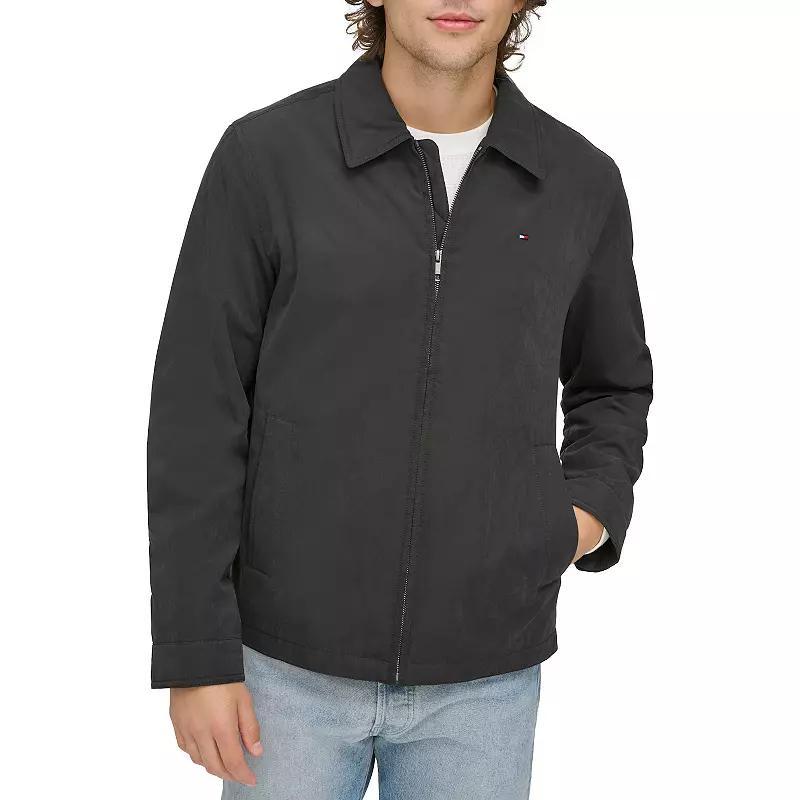 Tommy Hilfiger Mens Classic Front-Zip Filled Micro-Twill Jacket Product Image