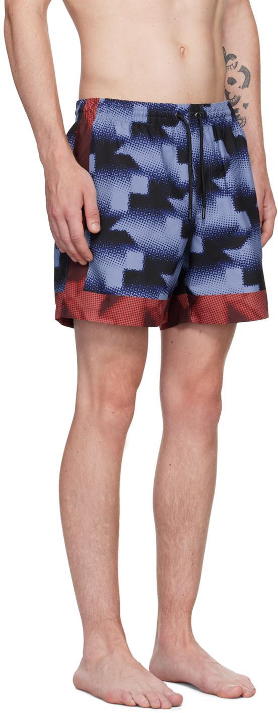 DRIES VAN NOTEN Blue Printed Swim Shorts In Dessin F 985 Product Image