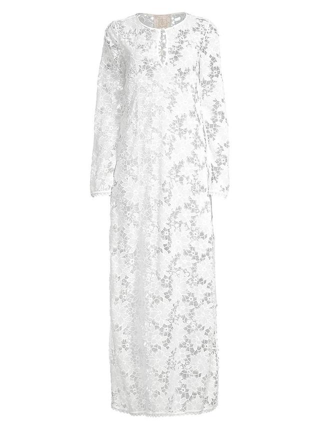 Womens Floral Lace Maxi Dress Product Image