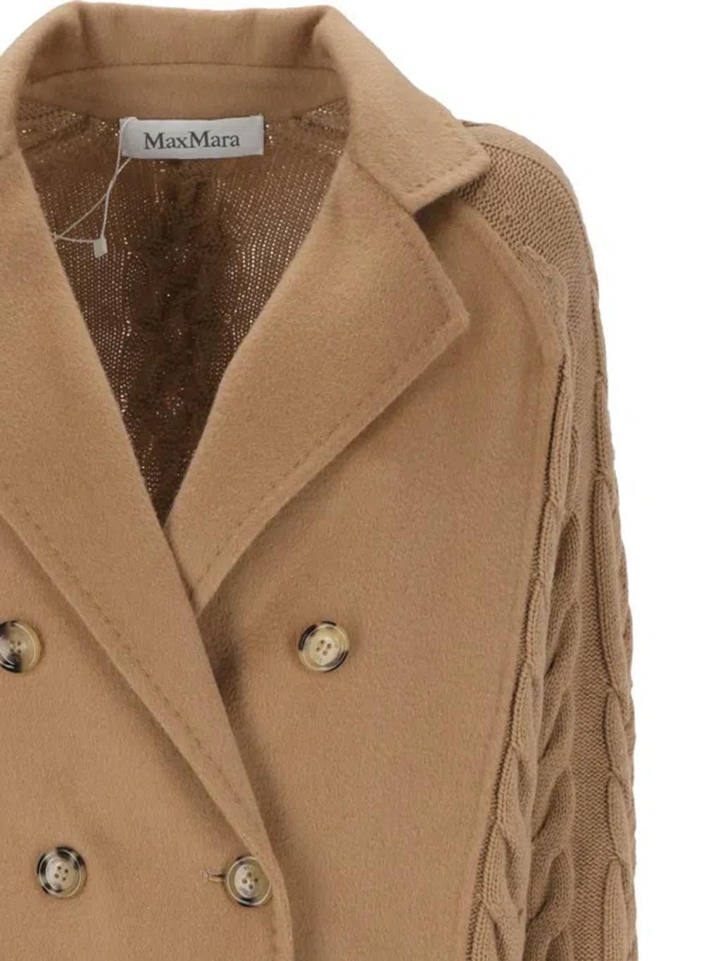 Women's Micio Double-breasted Wool Jacket In Brown Product Image