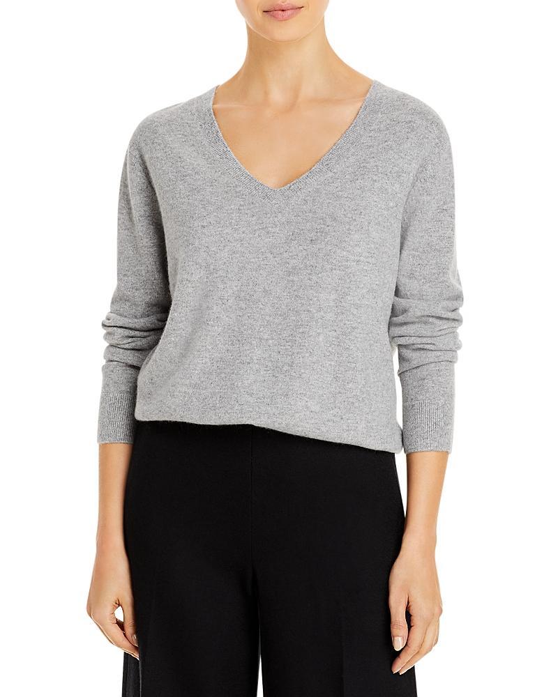 Vince Weekend V-Neck Cashmere Sweater (Heather ) Women's Clothing Product Image