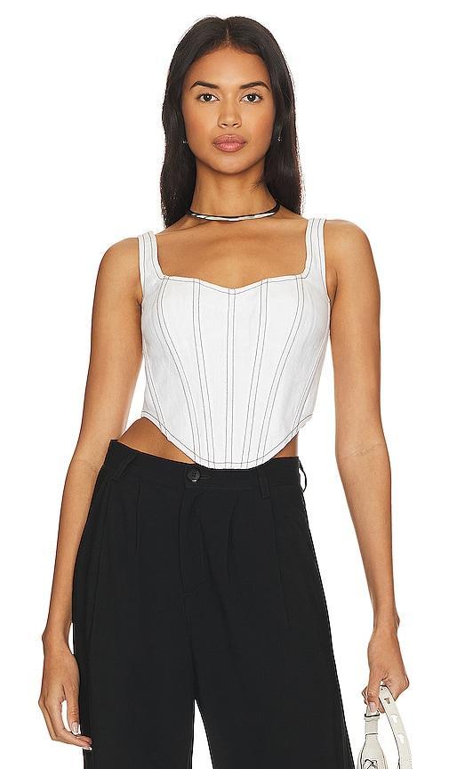 Bardot Linen Corset Top Product Image