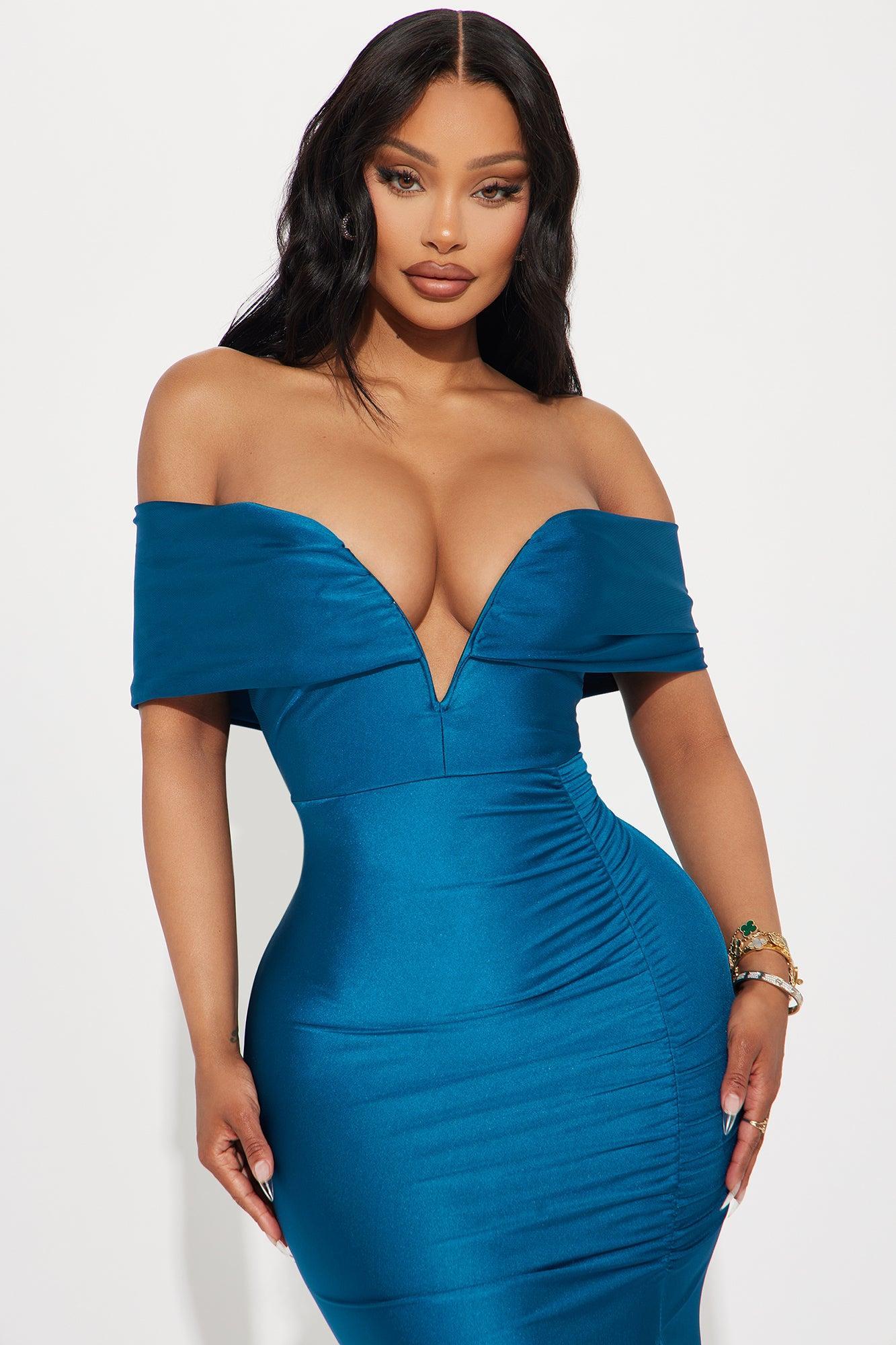 Don't Look Back Gown - Teal Product Image