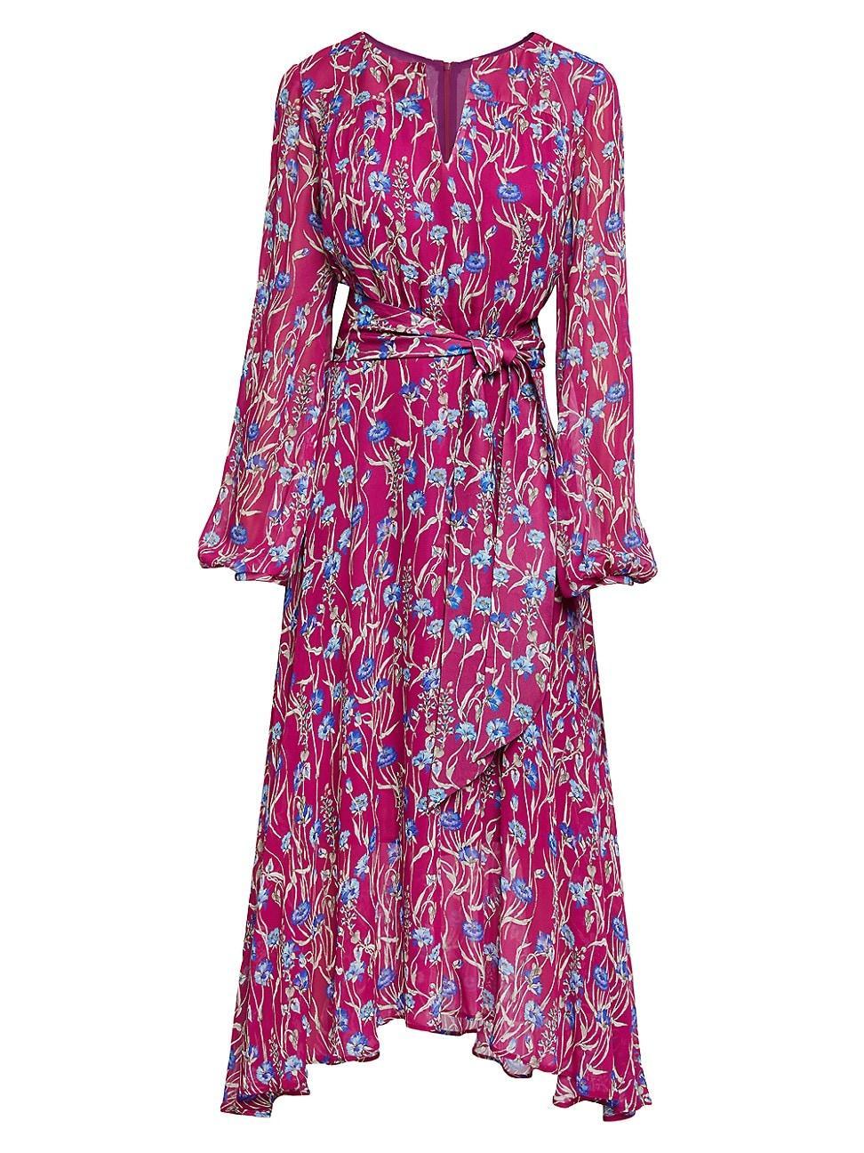 Womens Floral Georgette Maxi Dress Product Image