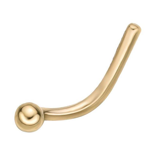 Lila Moon 14k Gold Curved Ball Nose Stud, Womens, Yellow Product Image