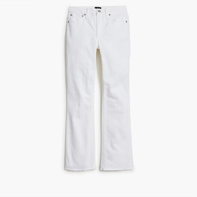 Flare crop white jean in signature stretch Product Image