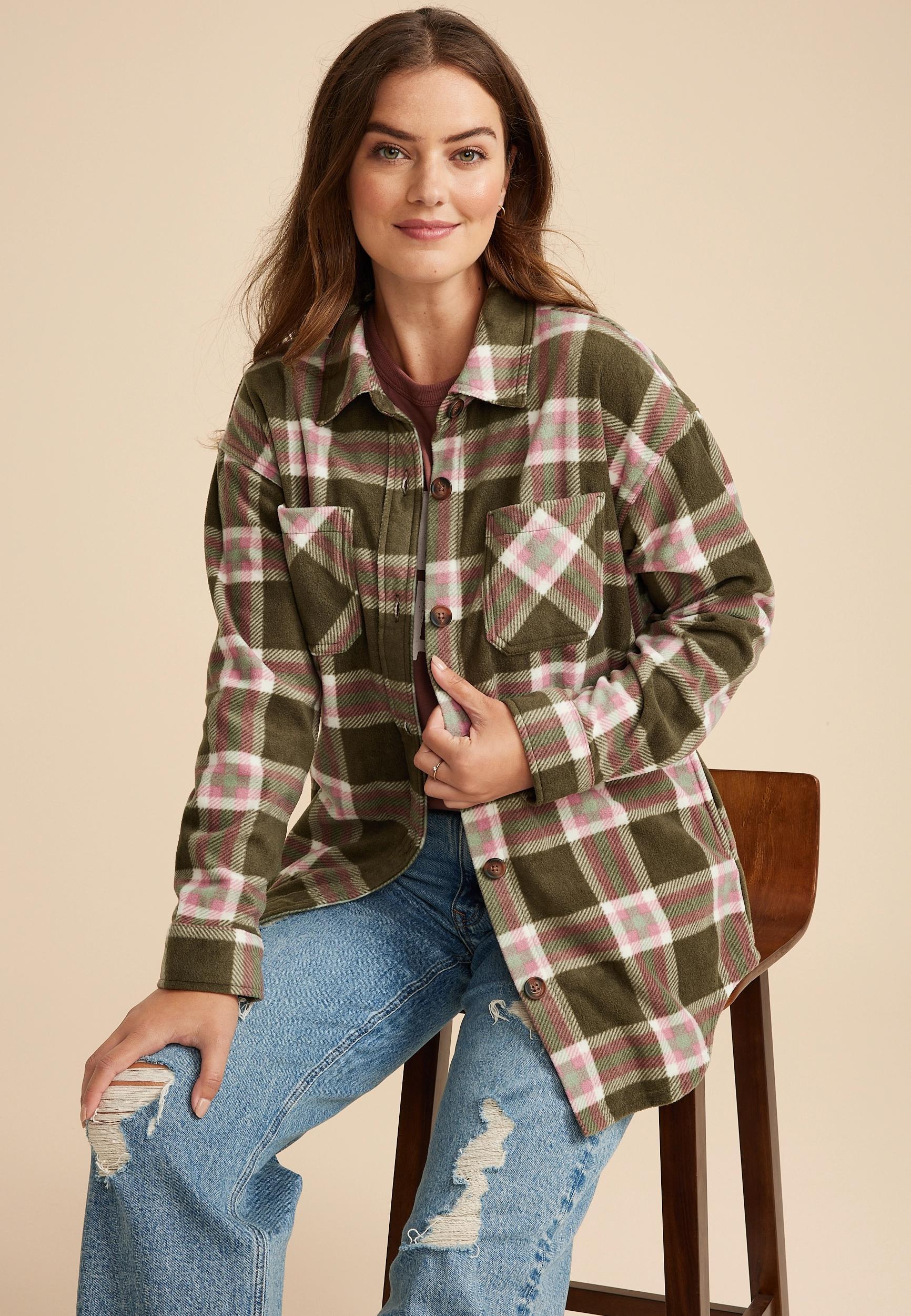 Wilder Plaid Fleece Shacket Product Image