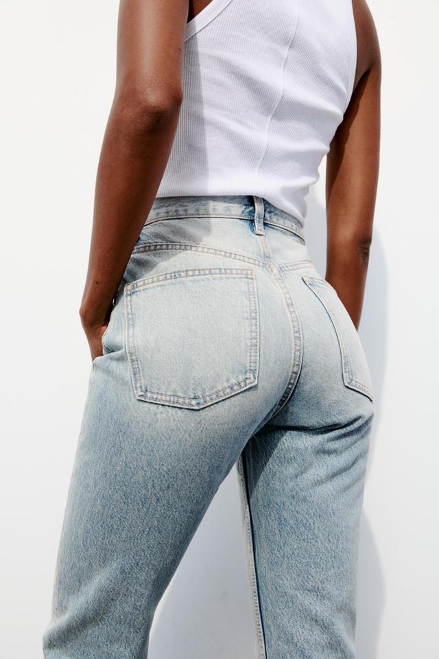 TRF STRAIGHT LEG JEANS WITH A HIGH WAIST Product Image