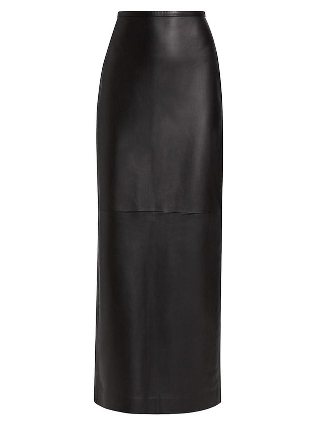 Womens Leather Pencil Maxi Skirt Product Image