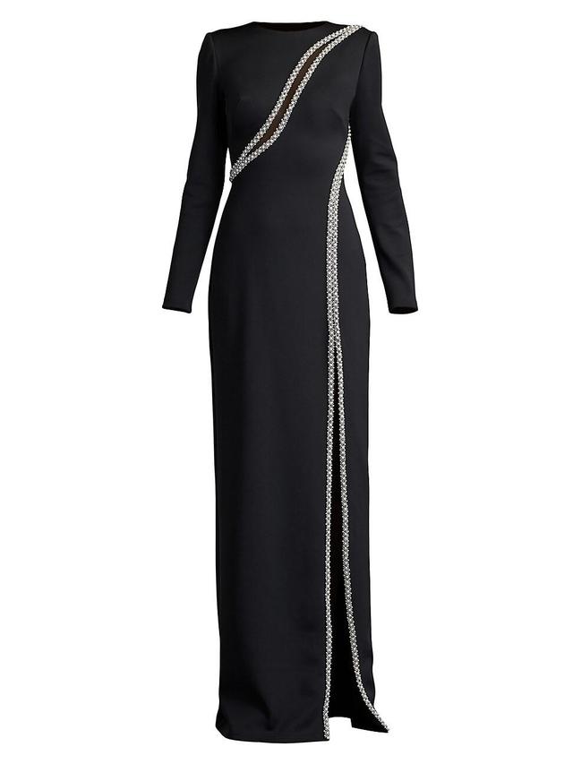 Womens Embellished Slit Column Gown Product Image