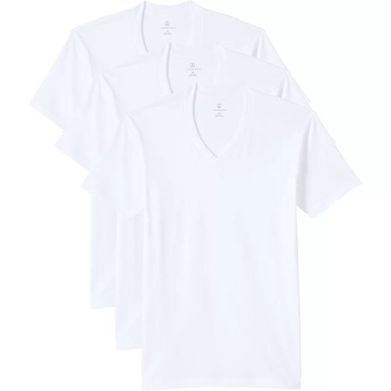 Big & Tall 3-Pack V-Neck Undershirt, Mens Product Image