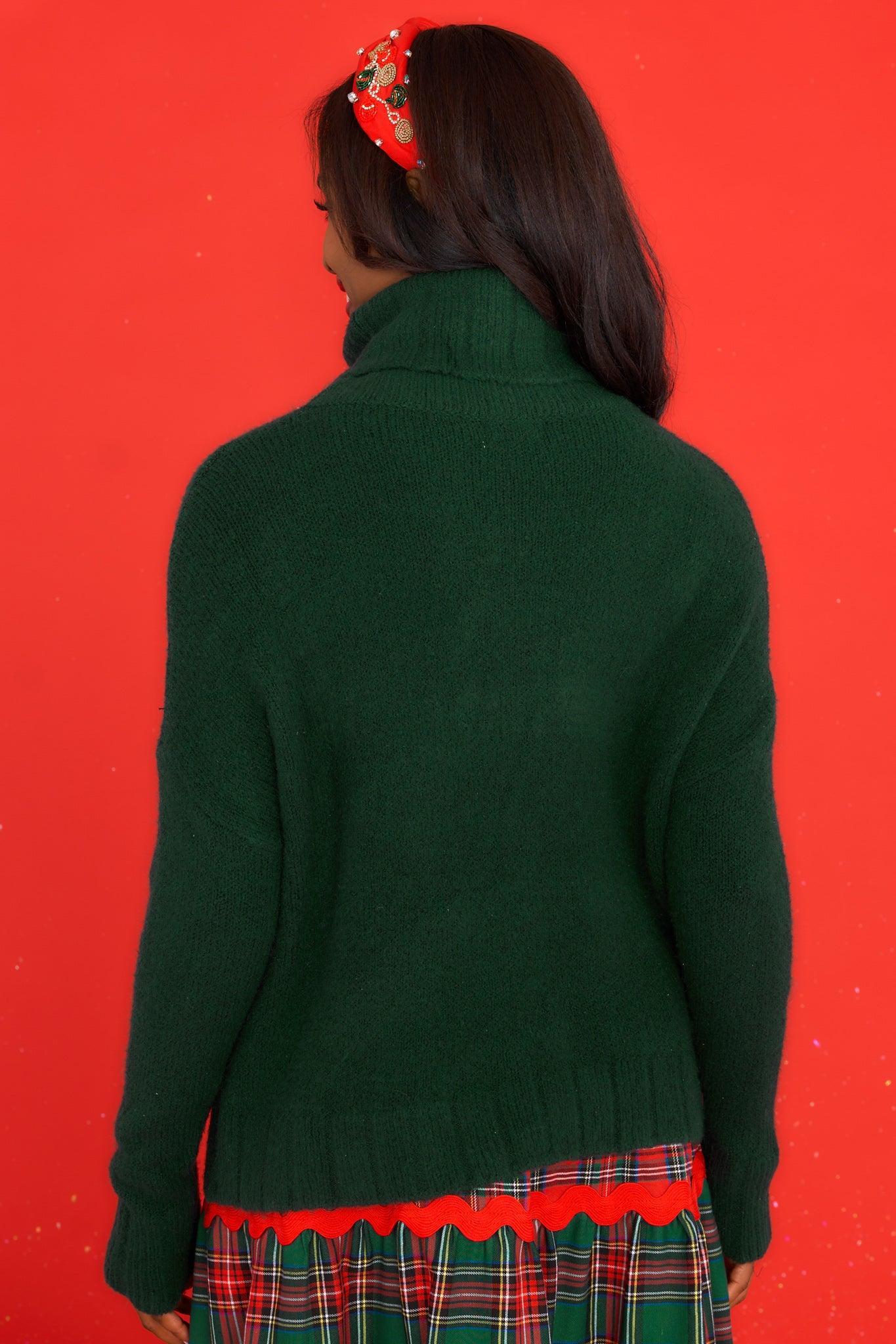 Fable Say Anything Hunter Green Sweater Product Image