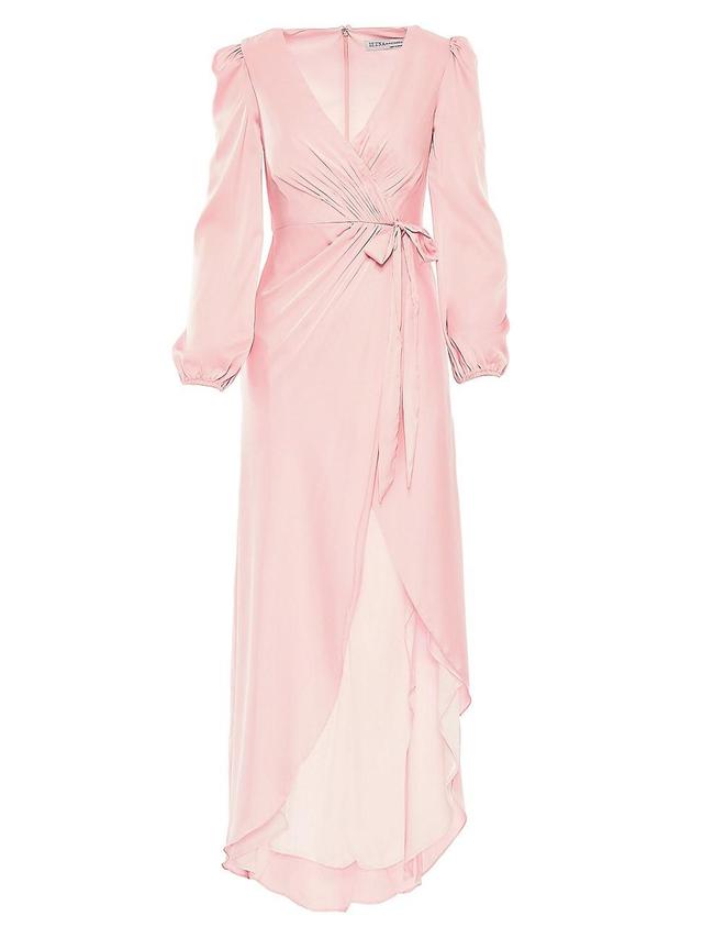 Womens Ieena Satin Wrap Gown Product Image