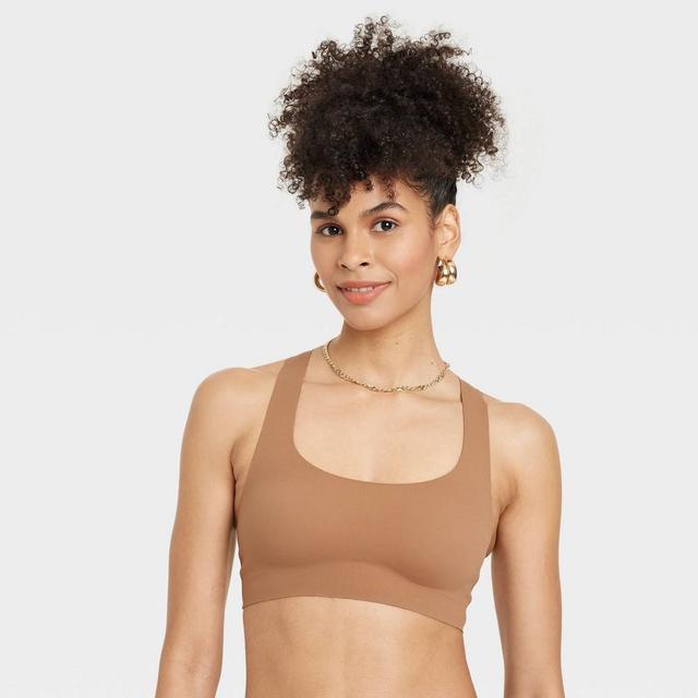 Womens Luxury Collection Bonded Microfiber Racerback Scoop Bralette - Auden Toffee Crunch XL Product Image