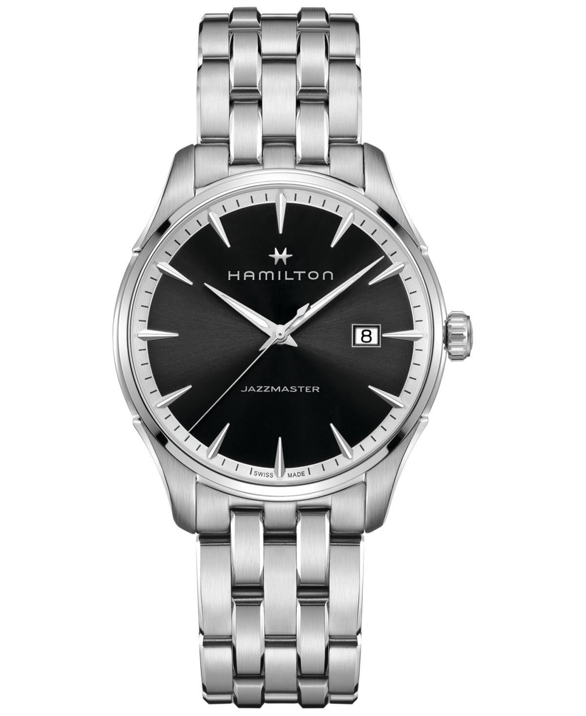 Hamilton Mens Swiss Jazzmaster Stainless Steel Bracelet Watch 40mm H32451131 - Silver Product Image