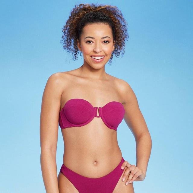 Womens Balconette Underwire Crepe Bikini Top - Shade & Shore Purple 36DD Product Image