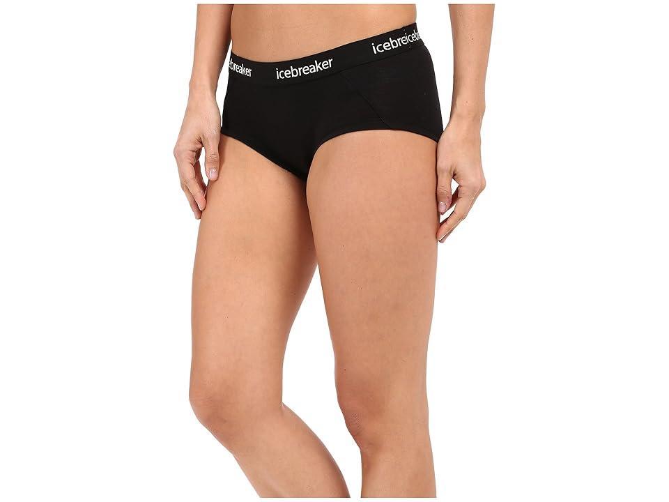 Icebreaker Sprite Hot Pant Black) Women's Underwear Product Image