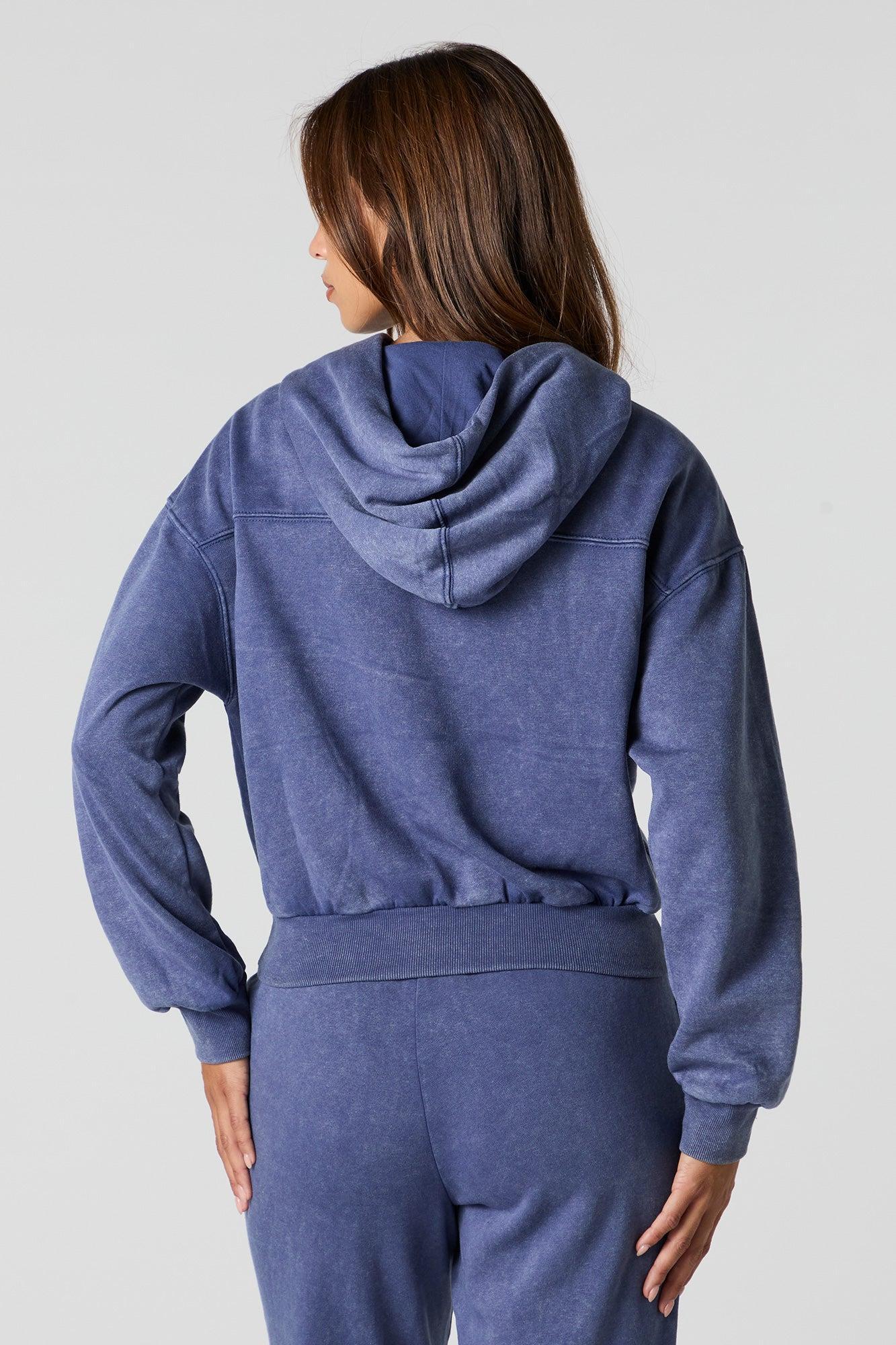 Washed Fleece Hoodie Female Product Image