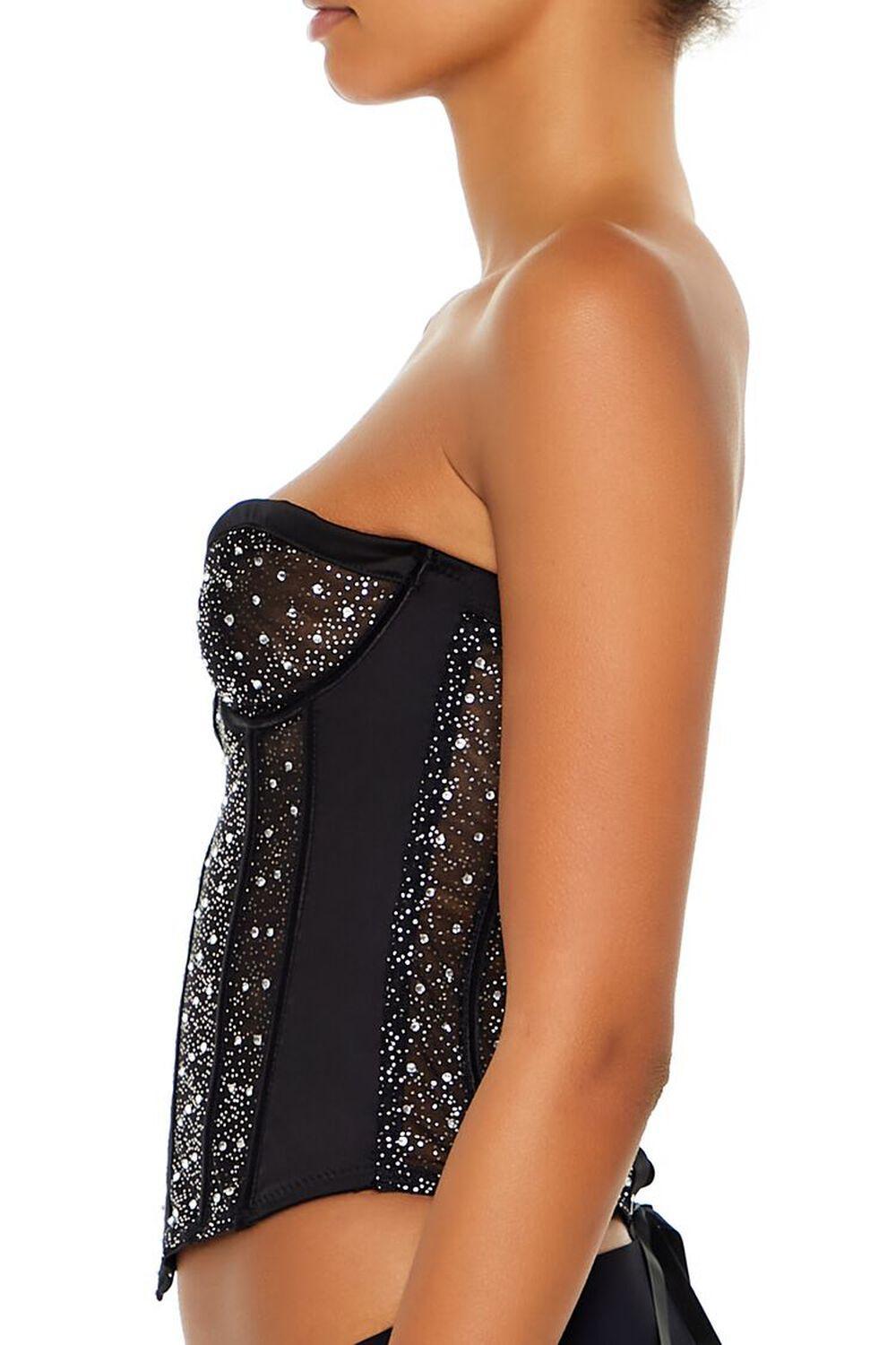 Rhinestone Lingerie Corset Tube Top | Forever 21 Product Image