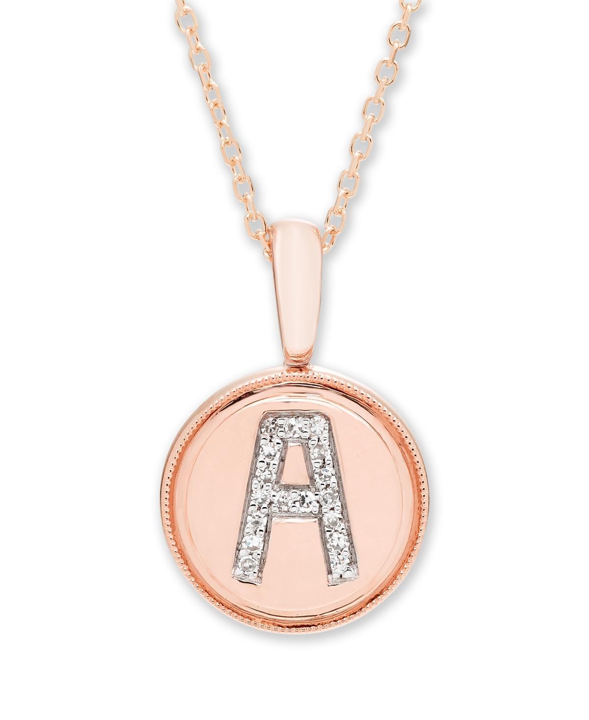 Diamond Accent Initial Pendant in 14k Rose - L Product Image