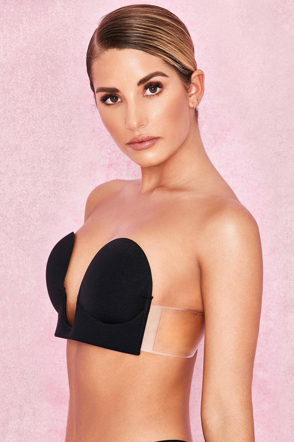 U Plunge Self Adhesive Bra - Black Product Image