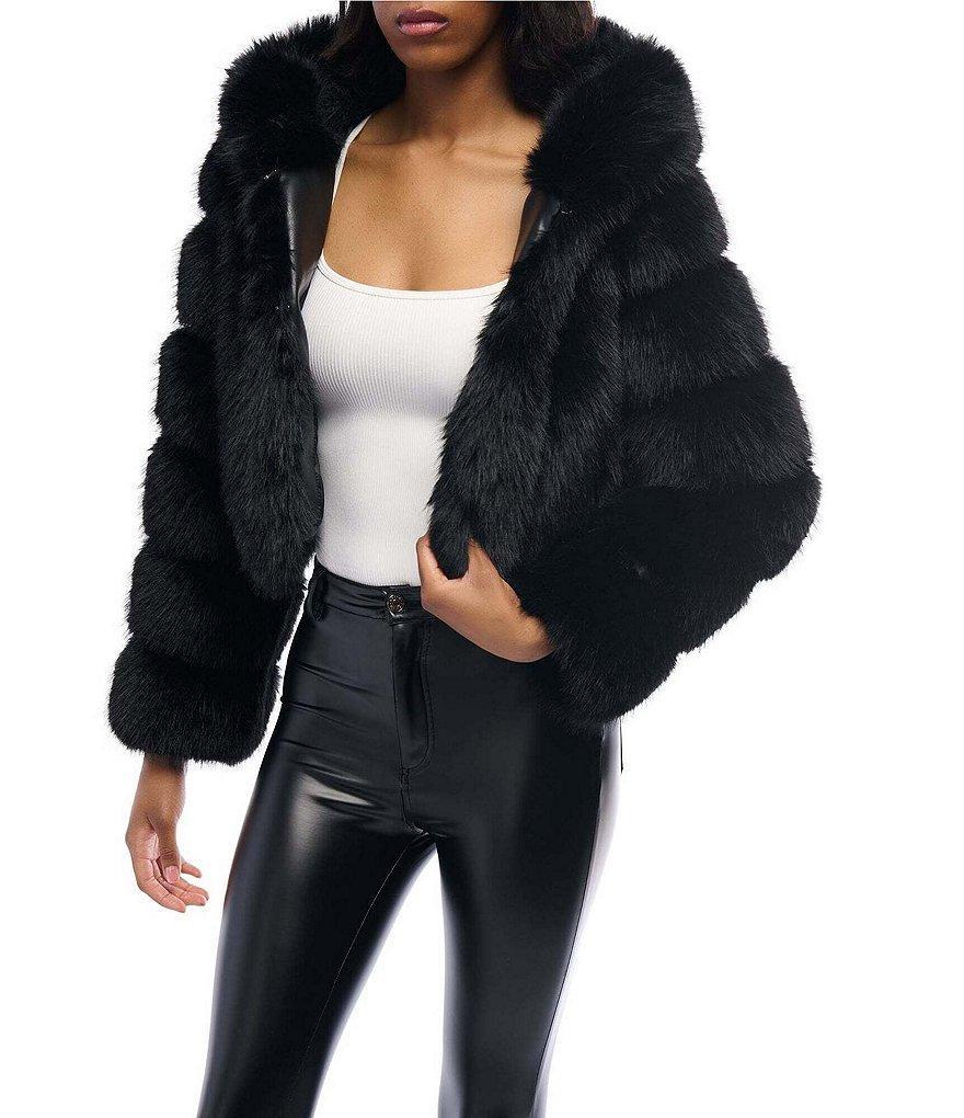 Azalea Wang Jolene Faux Fur Collared Filled Jacket Product Image