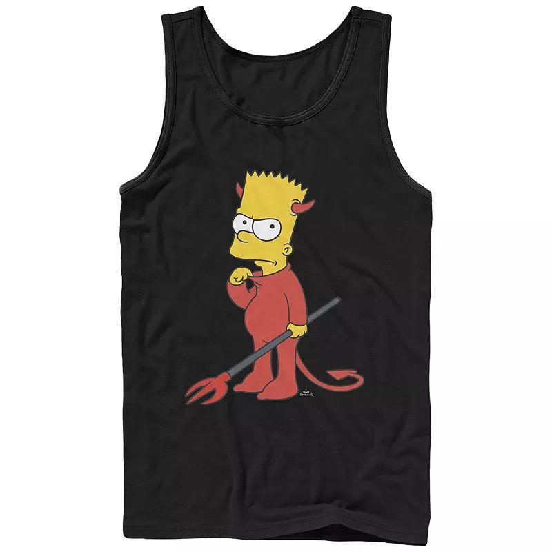 Mens The Simpsons Devil Bart Graphic Tank Top Product Image