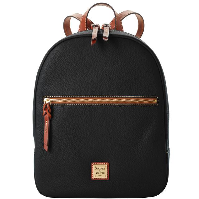 Dooney & Bourke Womens Pebble Grain Ronnie Leather Backpack in Black Product Image