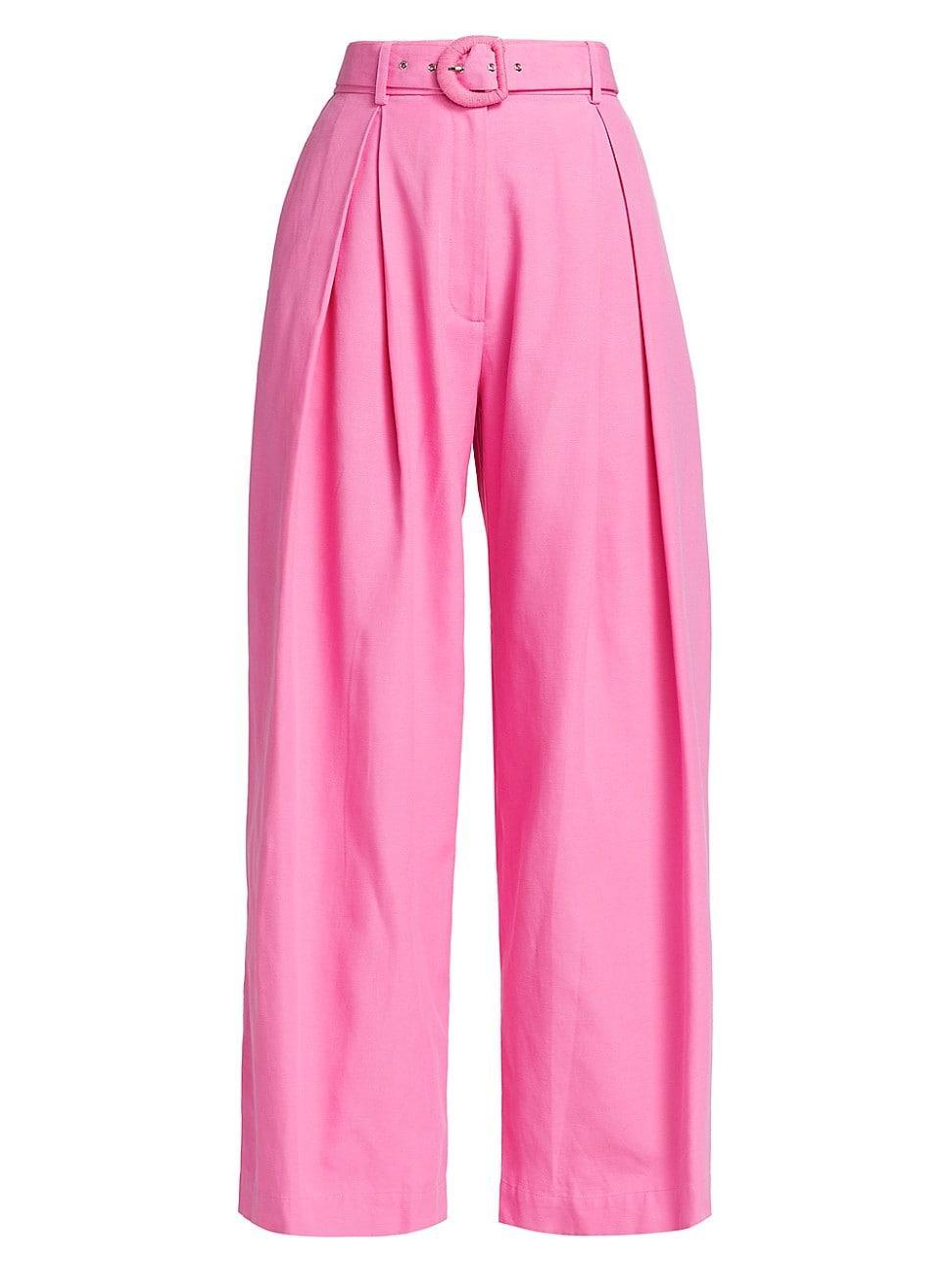 Womens Tailored Pleat-Front Pants Product Image